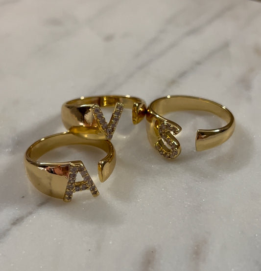 Gold-filled Letter Ring