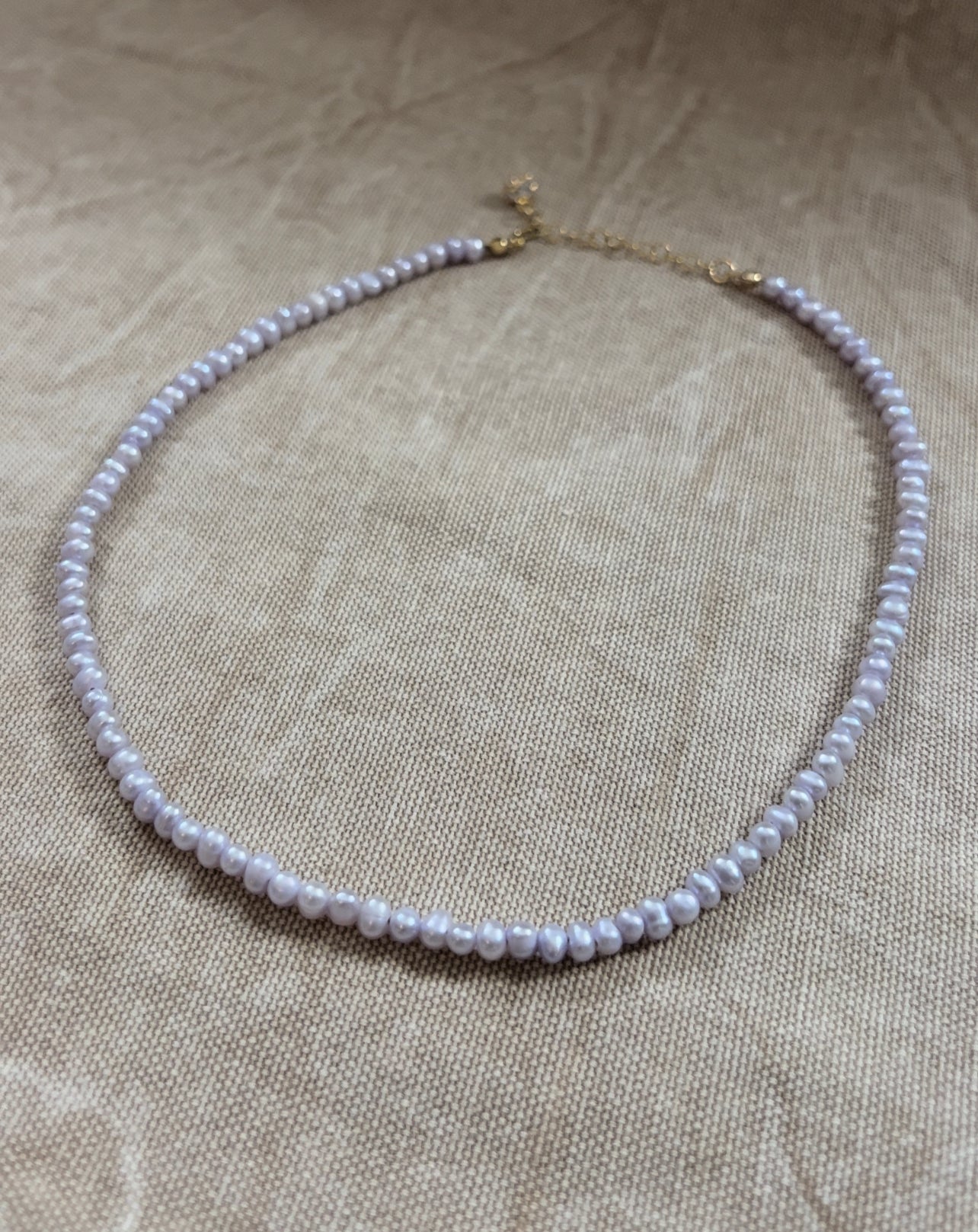 Chloë Lavender Pearl Choker