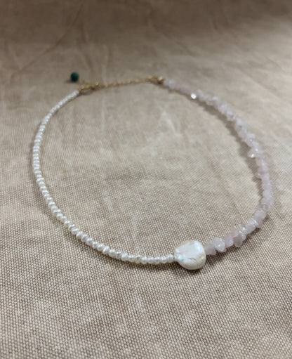 Rose Quartz Choker