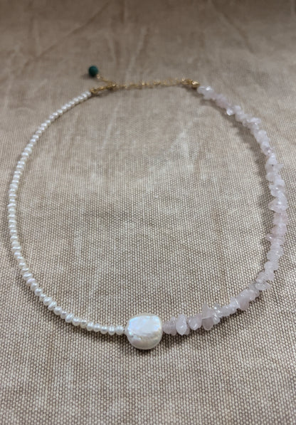 Rose Quartz Choker