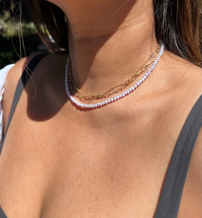 Chloë Lavender Pearl Choker